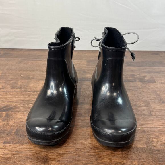 Sperry Black Boots Short Rubber Women's 7 - Picture 1 of 4